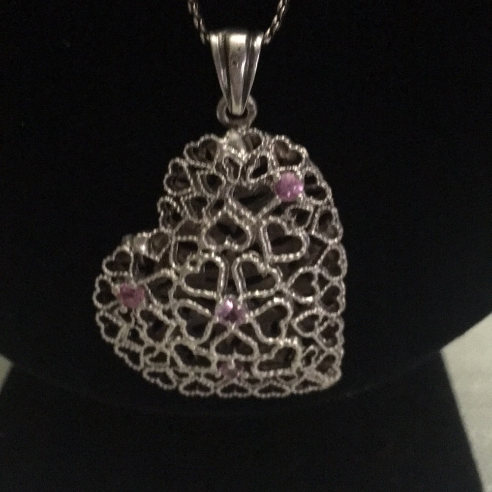 Solid 925 heart pendant